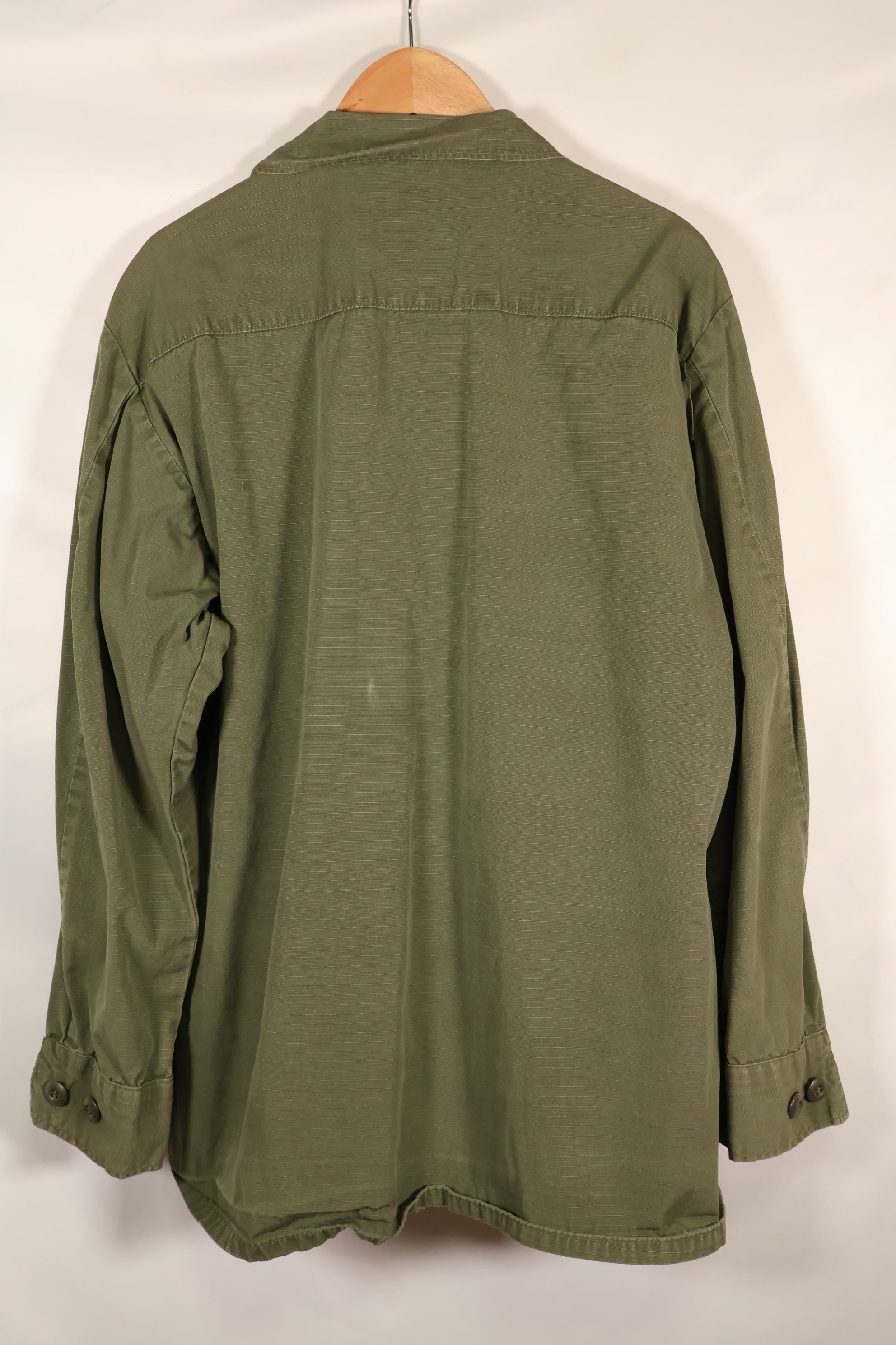 1970 Contract M-S 4th Model Jungle Fatigue Jacket, faded, used.