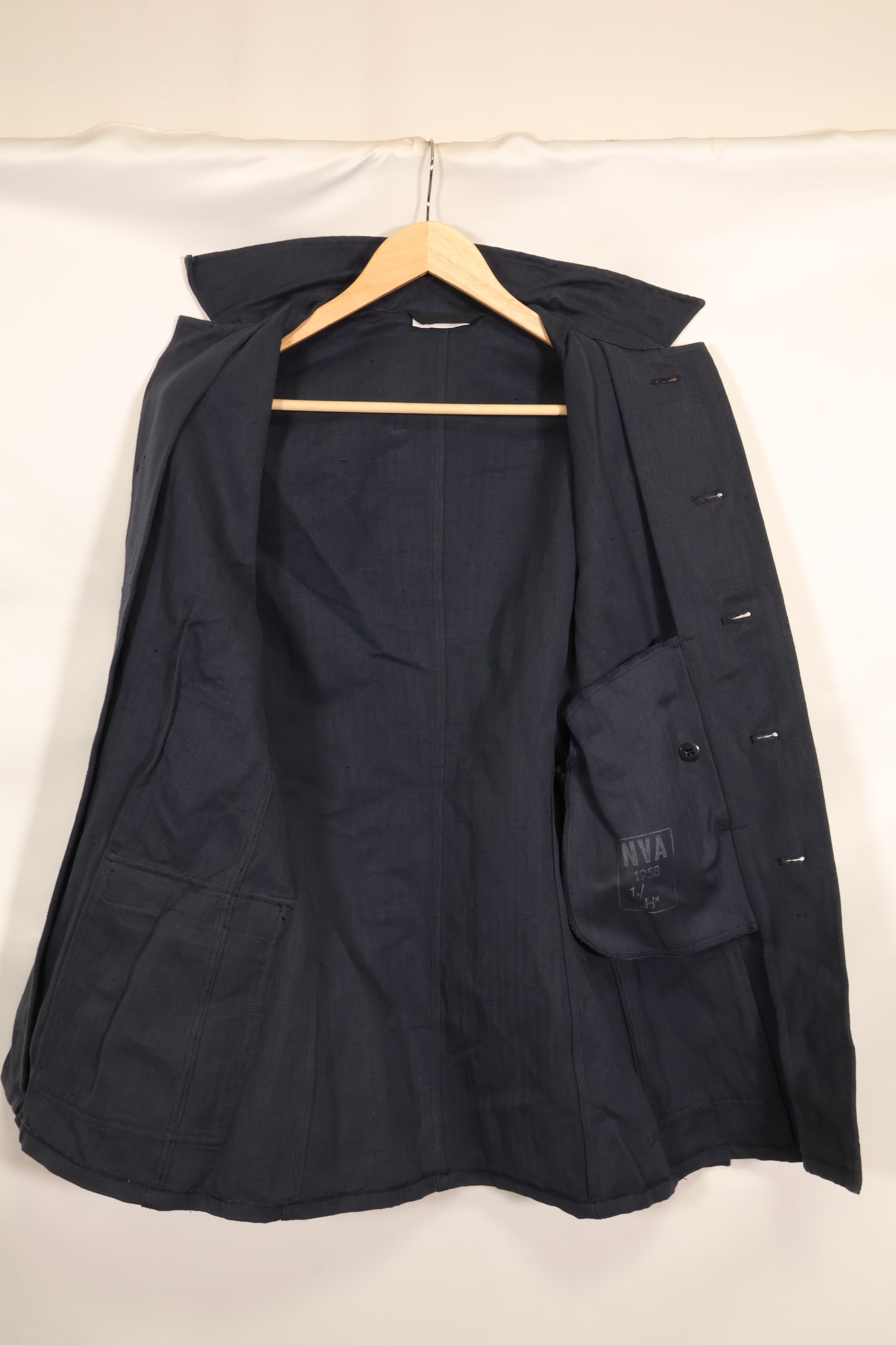 1958 East German Navy HBT utility jacket, unused.