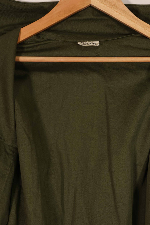 Real 1967 U.S. Army OG-107 utility shirt, almost unused D