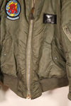 1970 Contract, LARGE, U.S. Air Force (USAF), MA-1 Flight Jacket, Original Patches, Used