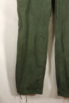 1963 contract, estimated S-L 1st Model Jungle Fatigue pants, dyed, CRC release, faded, used.