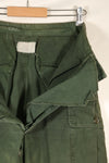 1963 contract, estimated S-L 1st Model Jungle Fatigue pants, dyed, CRC release, faded, used.