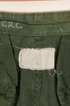 1963 contract, estimated S-L 1st Model Jungle Fatigue pants, dyed, CRC release, faded, used.
