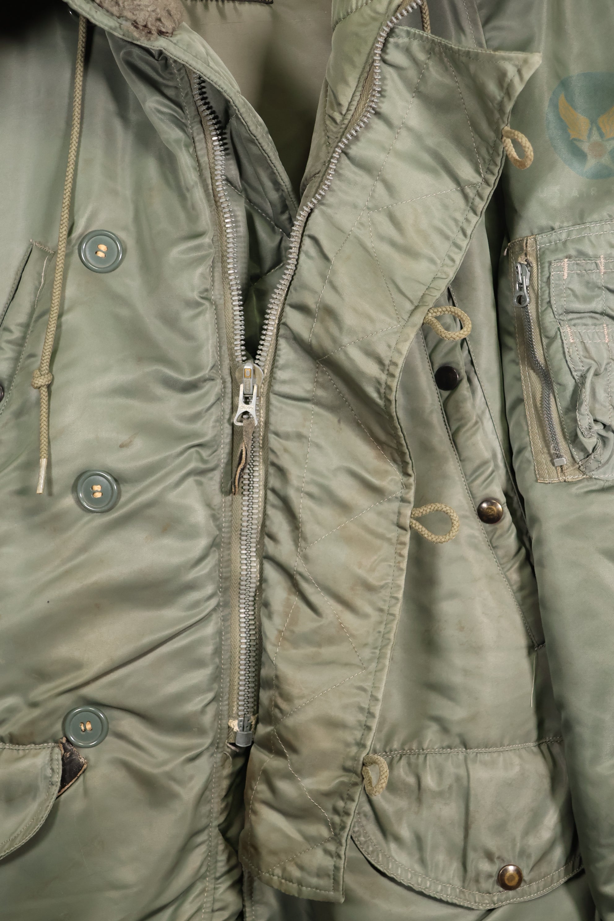 1950's Lot USAF N-3B Flight Jacket Black Tag Used