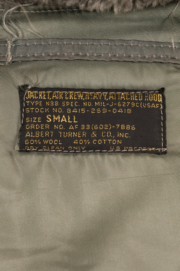 1950's Lot USAF N-3B Flight Jacket Black Tag Used