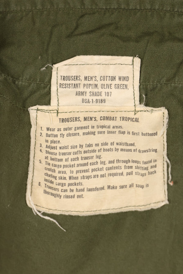 Circa 1965 S-R 2nd Model Jungle Fatigue Pants, used, released by film company