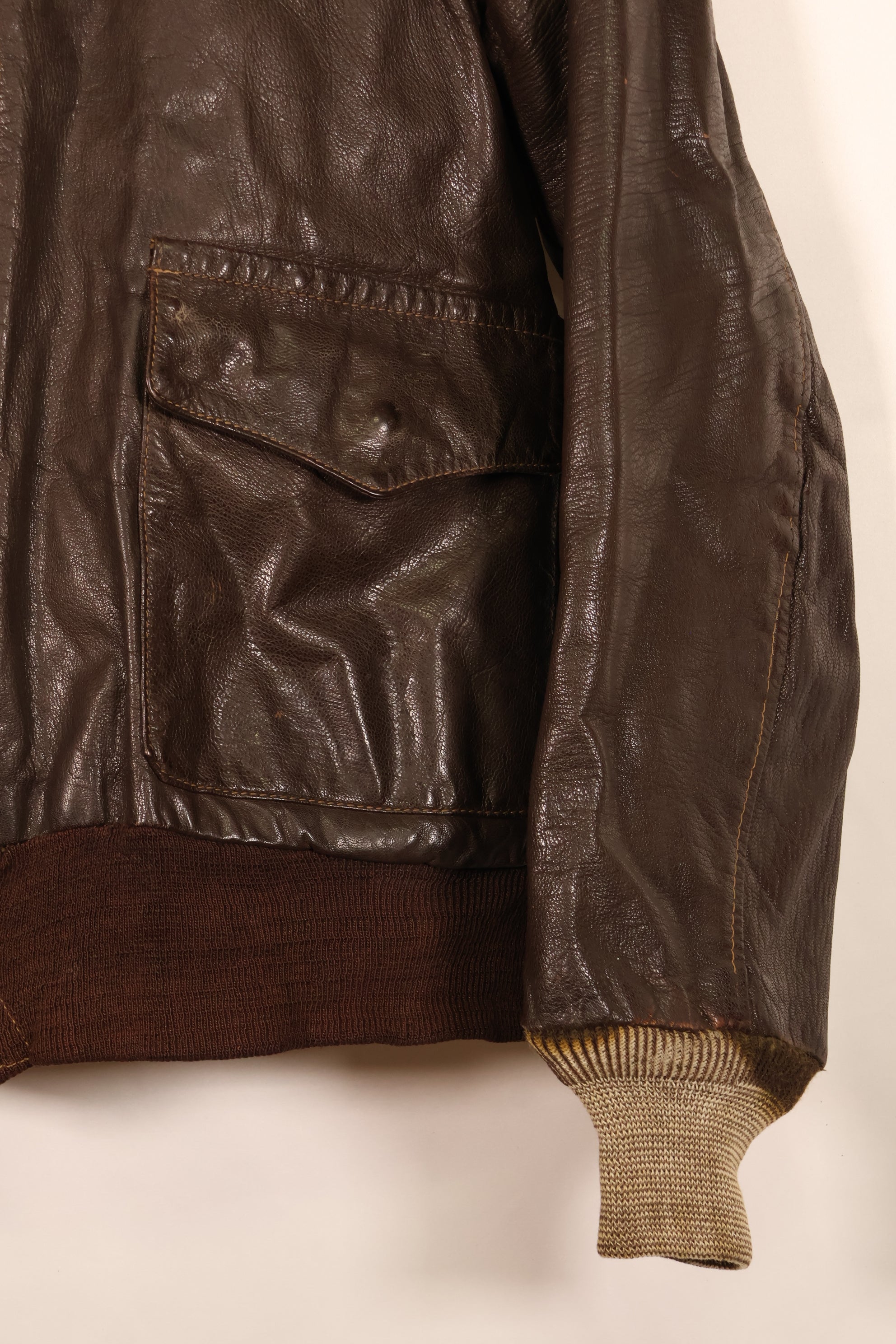 Early 1940s, U.S. Army Air Forces (USAAF), A-2 Summer Flight Jacket, Used, Postwar Paint