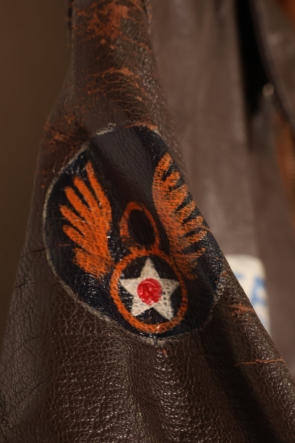 Early 1940s, U.S. Army Air Forces (USAAF), A-2 Summer Flight Jacket, Used, Postwar Paint