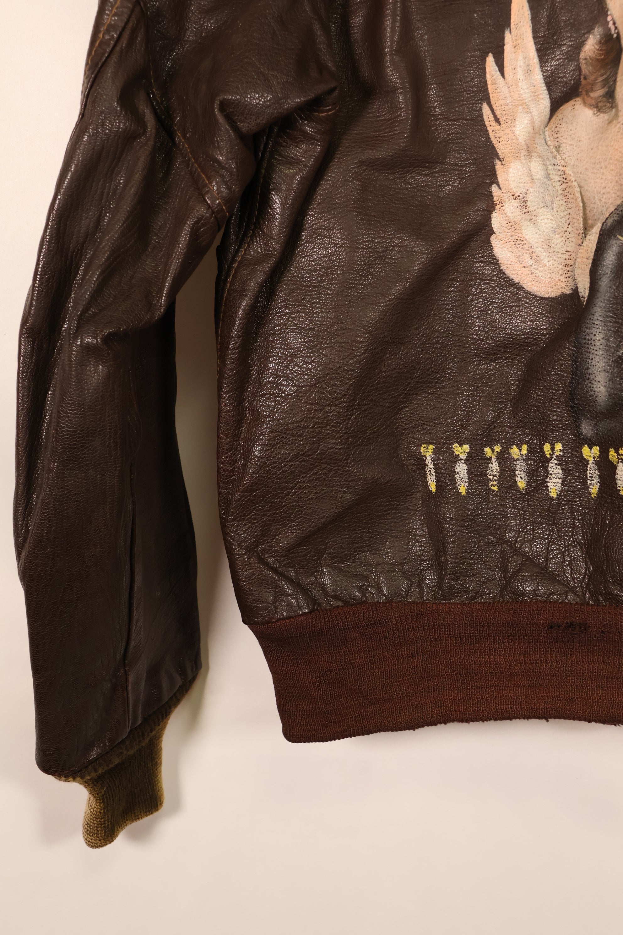 Early 1940s, U.S. Army Air Forces (USAAF), A-2 Summer Flight Jacket, Used, Postwar Paint