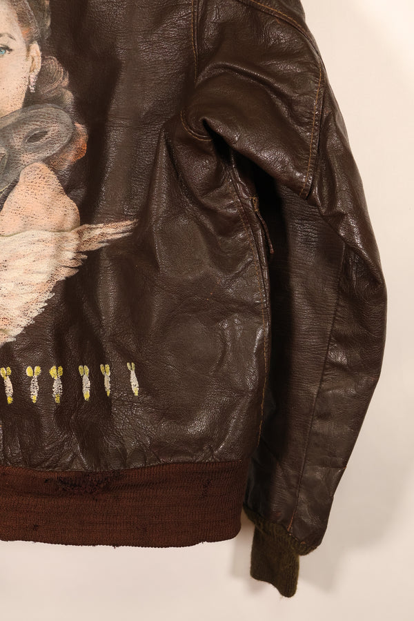 Early 1940s, U.S. Army Air Forces (USAAF), A-2 Summer Flight Jacket, Used, Postwar Paint