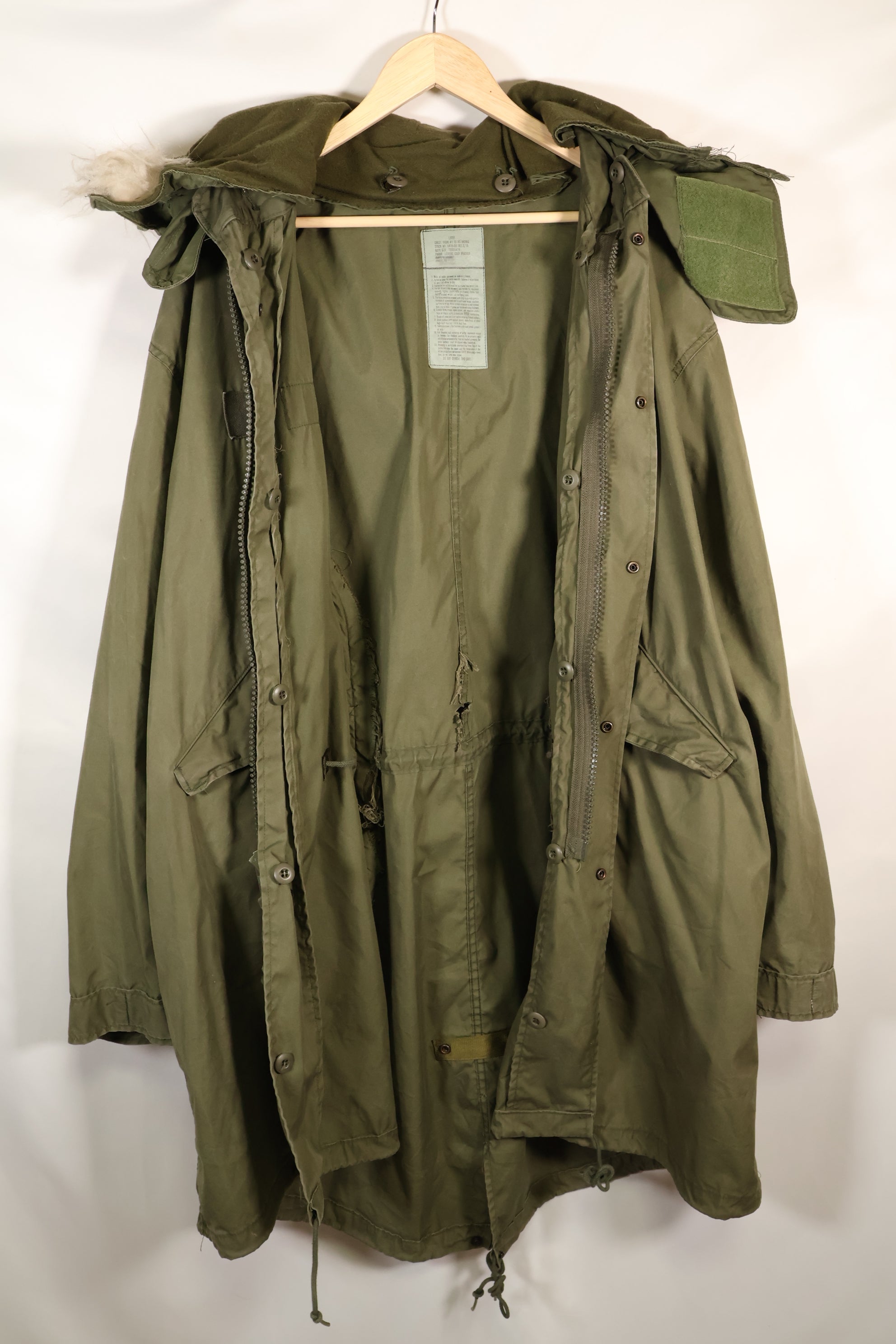 Year Mixed LARGE M65 Field Parka Set M51 with Liner Used B