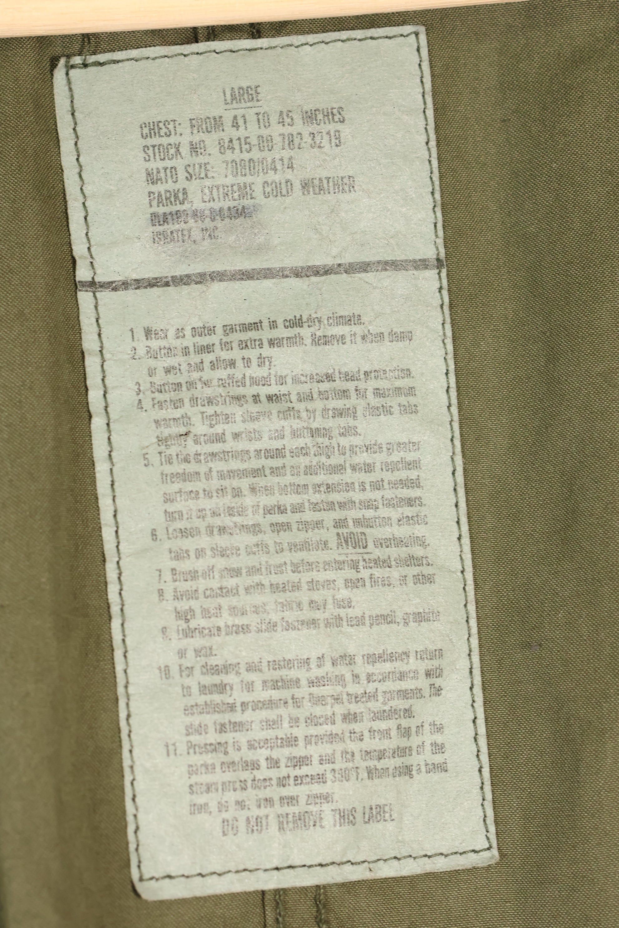 Year Mixed LARGE M65 Field Parka Set M51 with Liner Used B