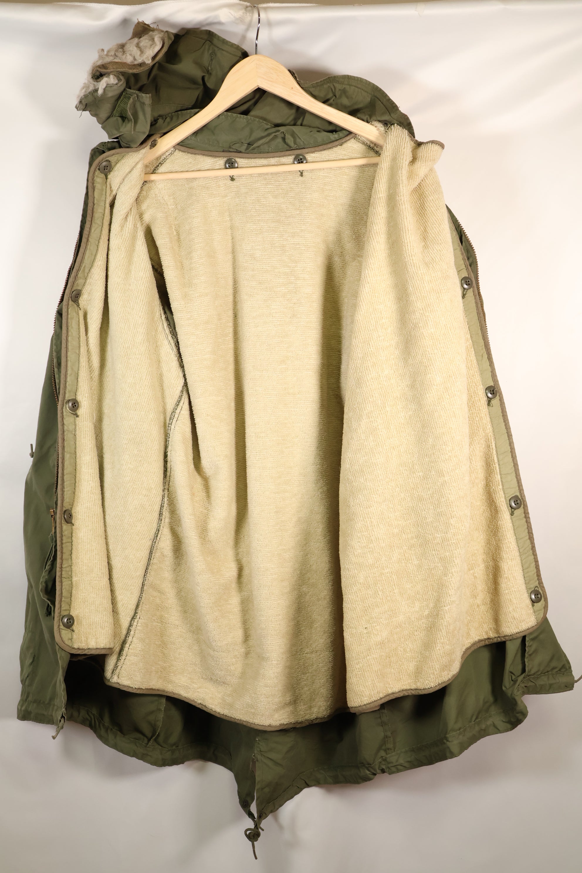 Year Mix 1972 Contract Shell S-R M65 Field Parka Set M51 with Liner Used E