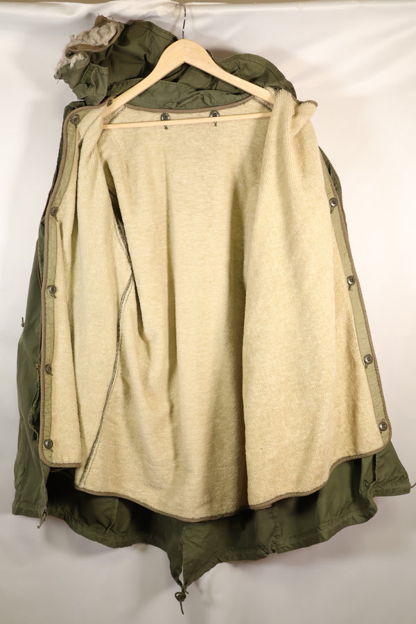Year Mix 1972 Contract Shell S-R M65 Field Parka Set M51 with Liner Used E