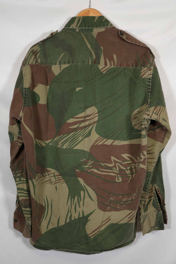 Real Rhodesian Army Rhodesian camouflage shirt with missing buttons, used.