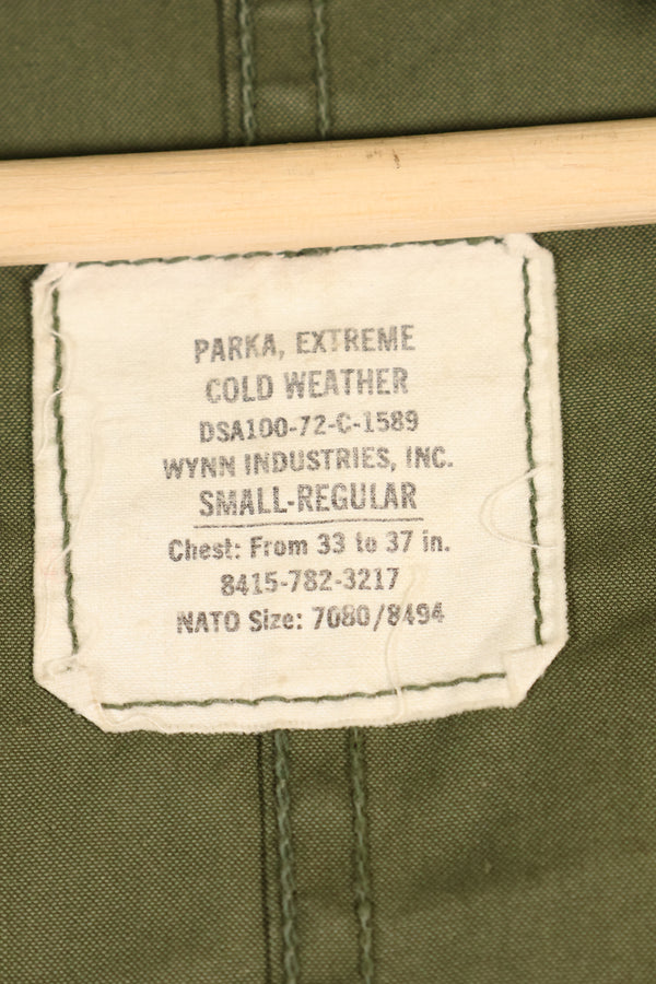 Year Mix 1972 Contract Shell S-R M65 Field Parka Set M51 with Liner Used E