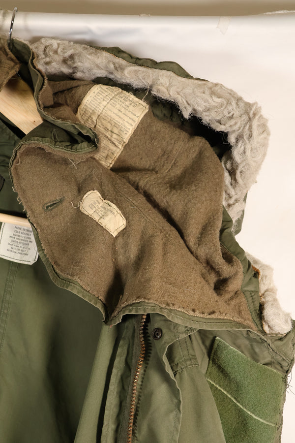 Year Mix 1972 Contract Shell S-R M65 Field Parka Set M51 with Liner Used E
