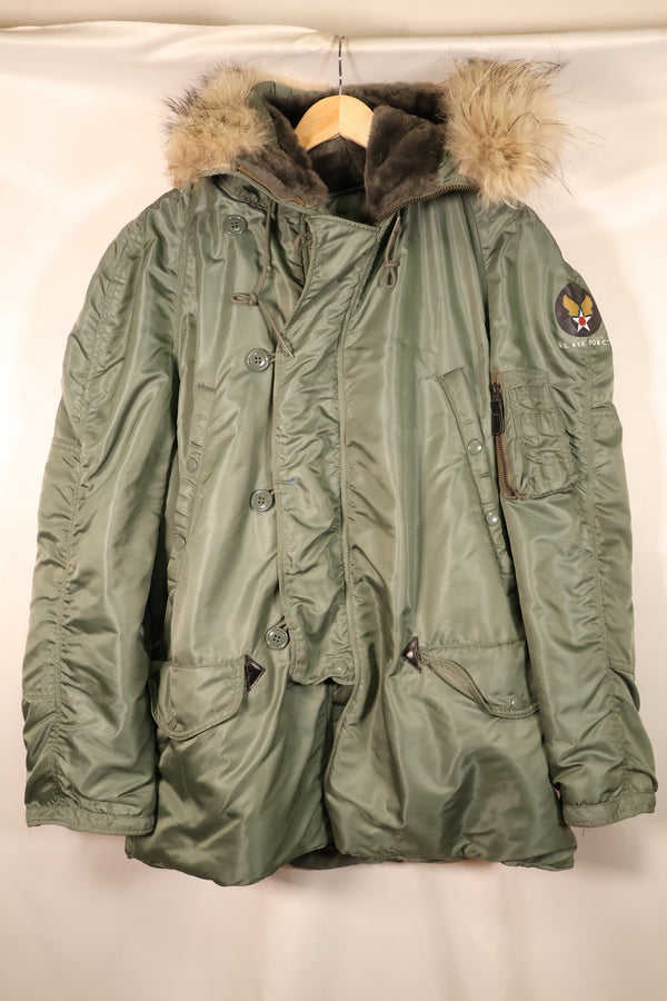 1963年契約　LARGE　アメリカ空軍　USAF　N3-B　寒冷地用エアクルージャケット　状態良い　中古品