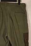 Real 1940s-50s US Army HBT pants, modified pockets, used.