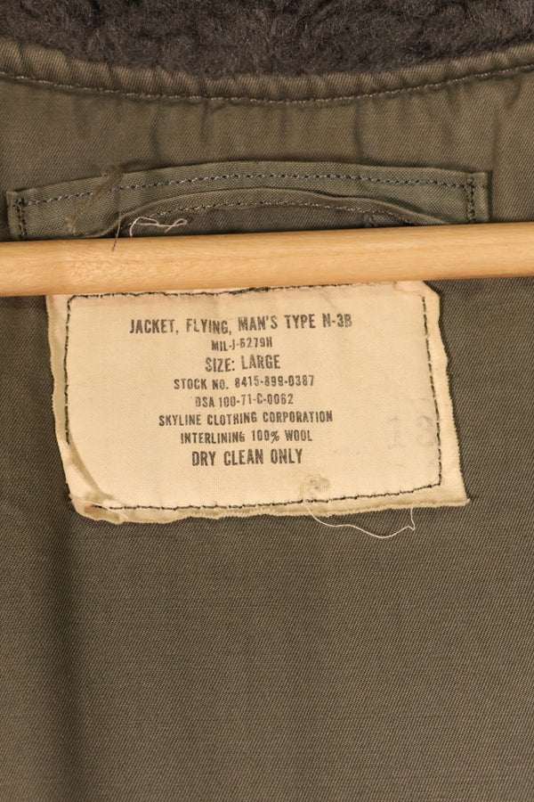 1971 Contract, LARGE, U.S. Air Force (USAF), N3-B Flight Jacket, Used