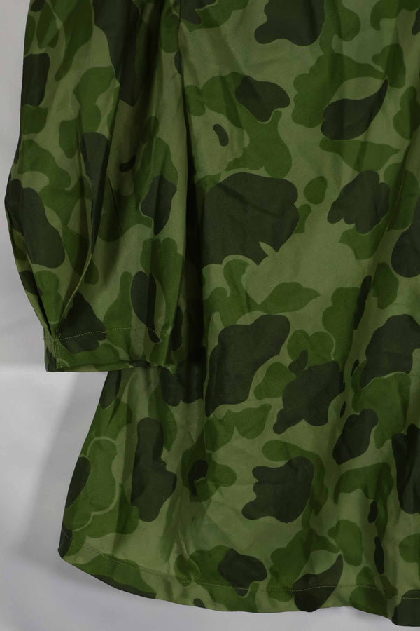 1940s-50s, Parachute camouflage fabric, women's or children's blouse, privately procured.