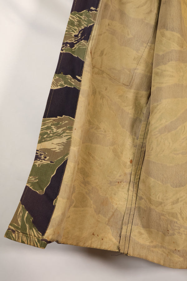 20 世纪 60 年代中期美国裁制的大号冲绳虎虎条纹衬衫，褪色，使用过。