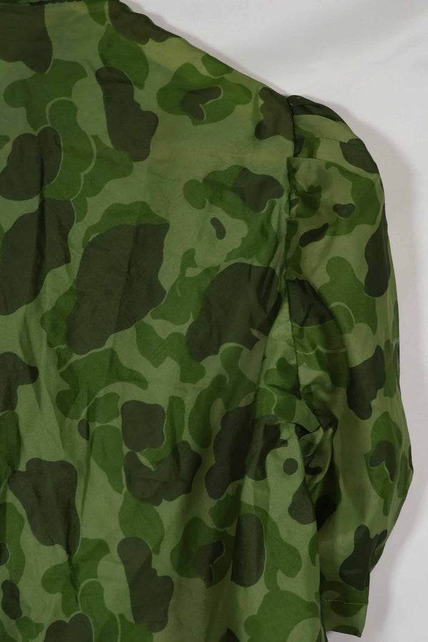 1940s-50s, Parachute camouflage fabric, women's or children's blouse, privately procured.