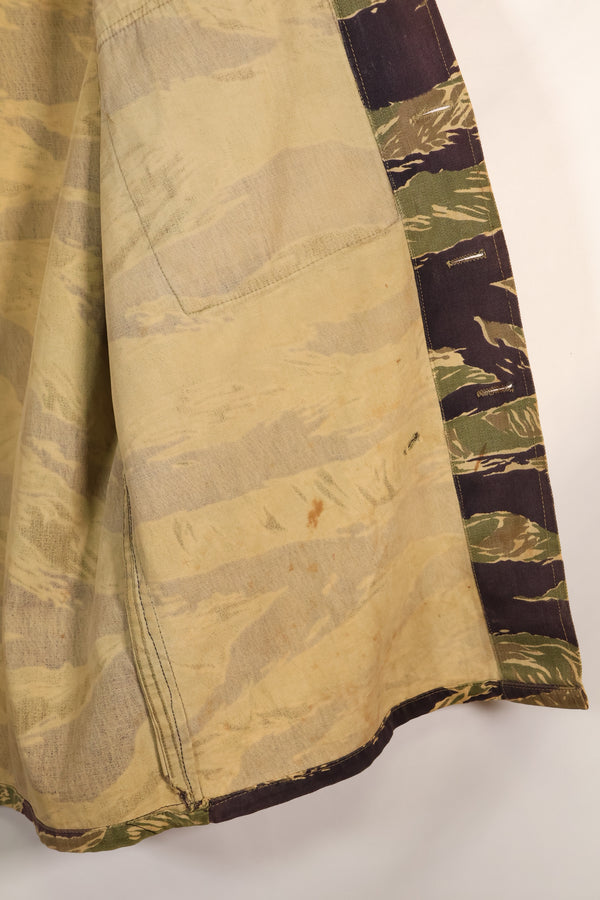 20 世纪 60 年代中期美国裁制的大号冲绳虎虎条纹衬衫，褪色，使用过。