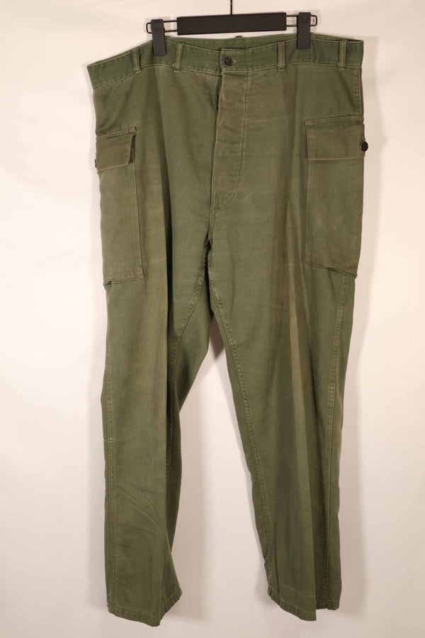 Real 1940s-50s US Army M43 Pants Cut Cotton Pants Used