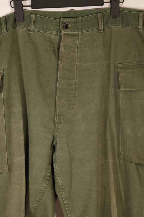 Real 1940s-50s US Army M43 Pants Cut Cotton Pants Used