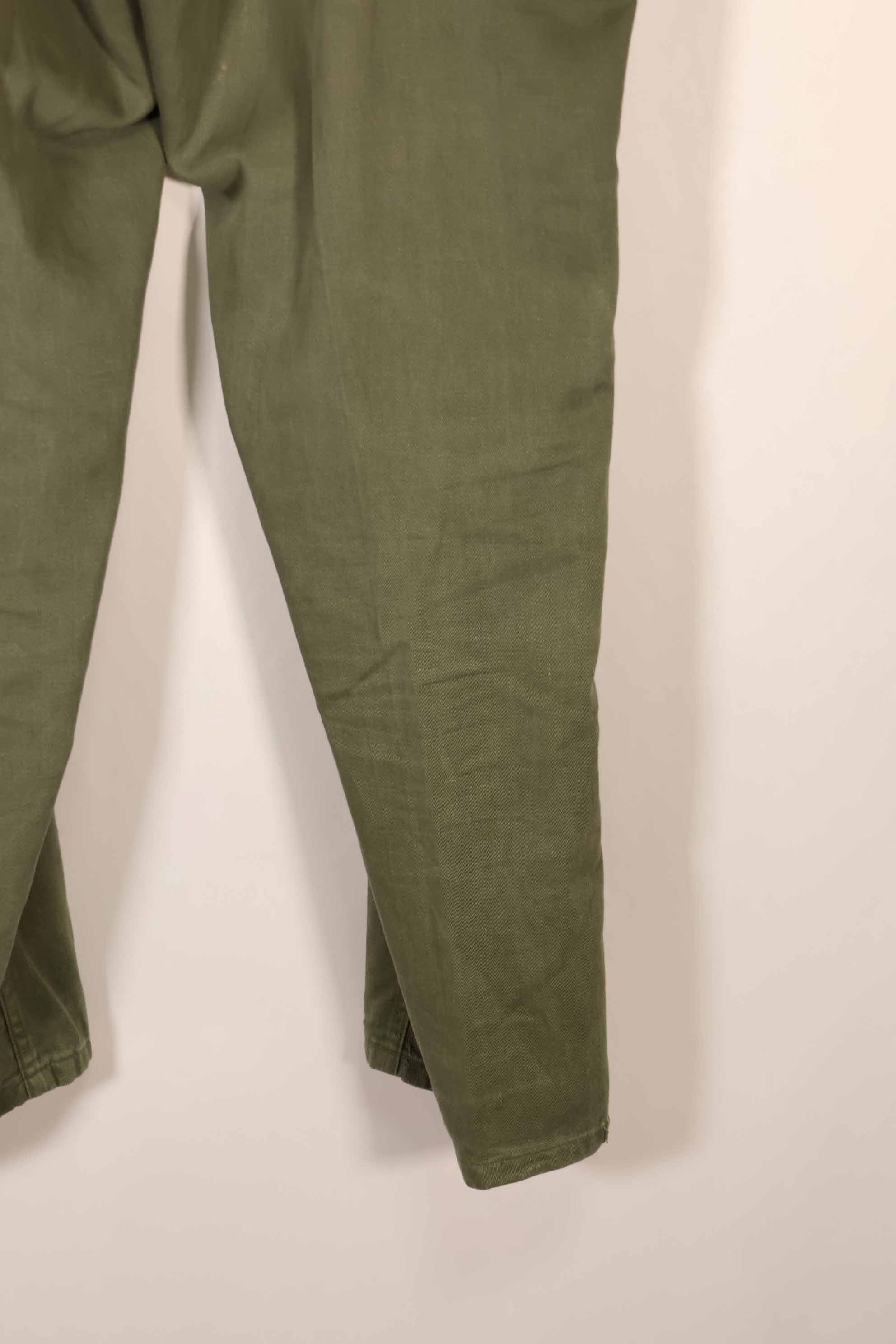 Real 1940s-50s US Army M43 Pants Cut Cotton Pants Used