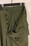 Real 1940s-50s US Army M43 Pants Cut Cotton Pants Used