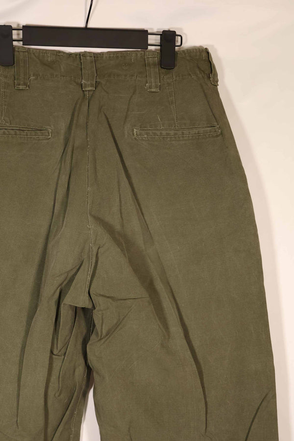 Real 1940s U.S. Army M45 cotton field pants, used.