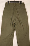 Real 1940s U.S. Army M45 cotton field pants, used.