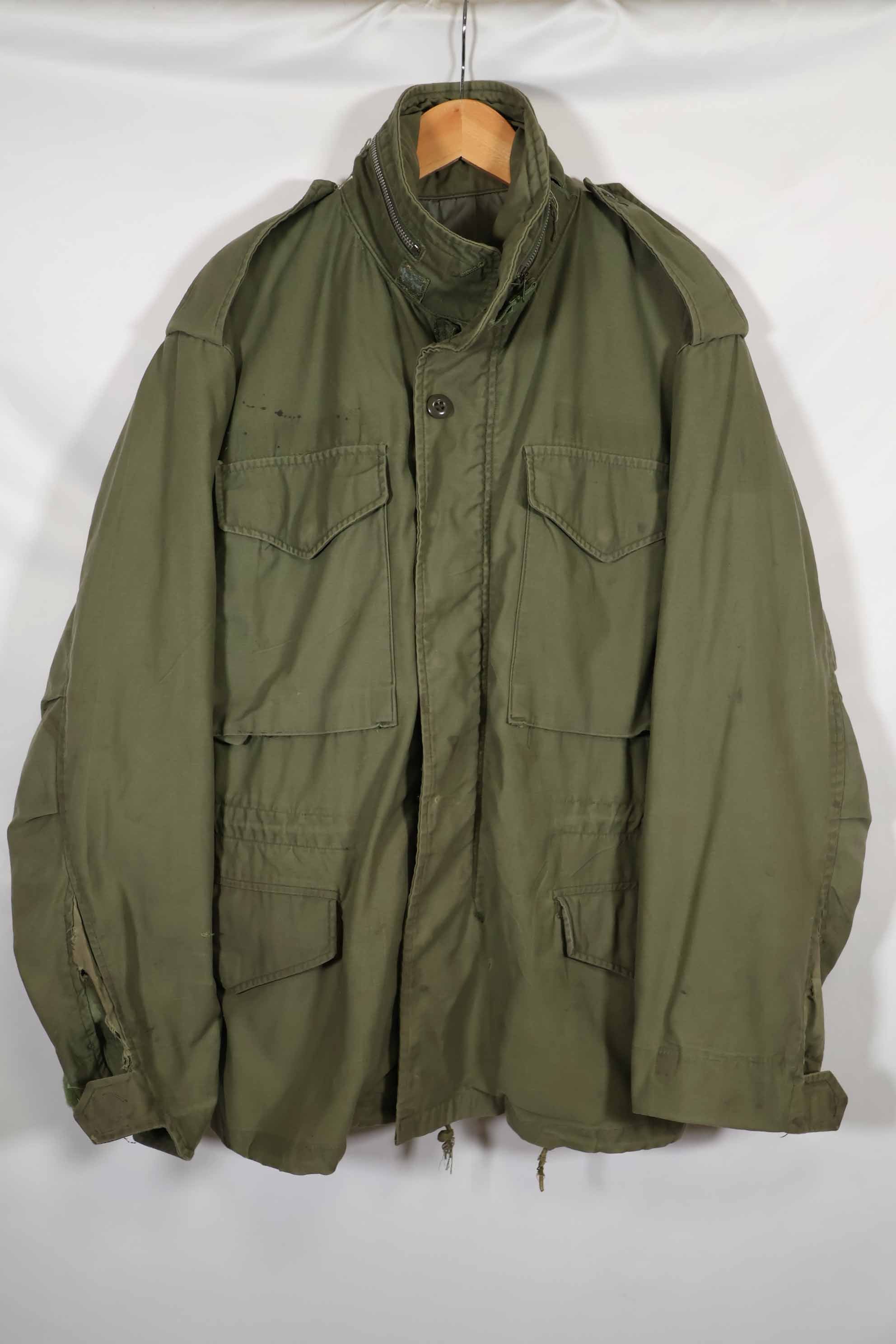 Real 1968 2nd Model M65 Field Jacket, gray liner, no tags, used.