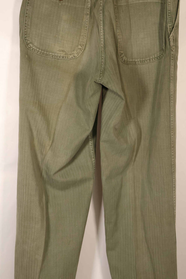 Real 1940s WWII U.S. Marine Corps HBT pants, used A