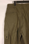 Real 1940s-50s US Army M45 cotton field pants, used.