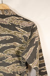 Early 1970s Late War Pattern Tiger Stripe Heavy Cotton Shirt, faded, used.