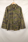 1970s South Vietnamese Marine Corps Tiger Stripe Shirt VNMC Late Ripstop Pattern Used