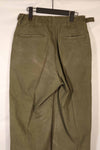 Real late 1940s - early 1950s M45 OD cotton field pants, used, strong signs of use.