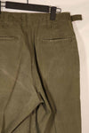 Real late 1940s - early 1950s M45 OD cotton field pants, used, strong signs of use.