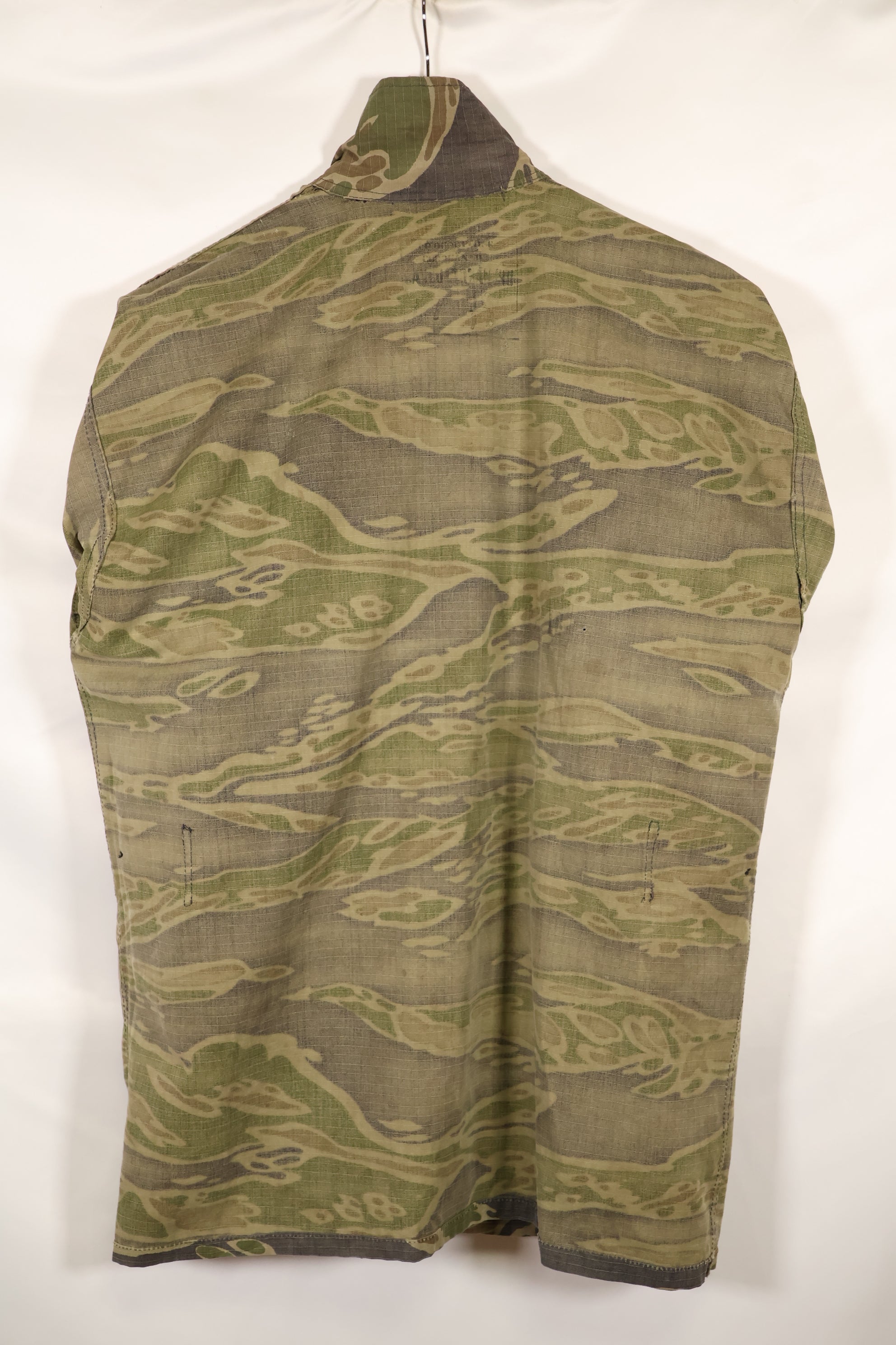 1970s South Vietnamese Marine Corps Tiger Stripe Shirt VNMC Late Ripstop Pattern Used
