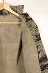 1960's 1/2 A-S Japanese Silver Tiger Shirt, Tiger Stripe, with local alterations, used.
