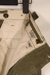 Real late 1940s - early 1950s M45 OD cotton field pants, used, strong signs of use.