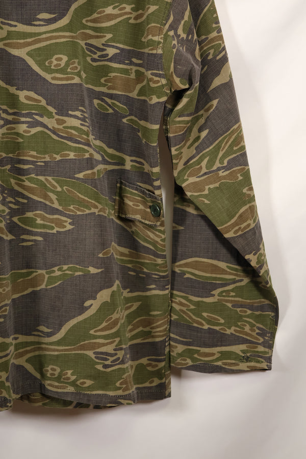 1970s South Vietnamese Marine Corps Tiger Stripe Shirt VNMC Late Ripstop Pattern Used