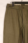 Real late 1940s - early 1950s M45 OD cotton field pants, used, good condition.