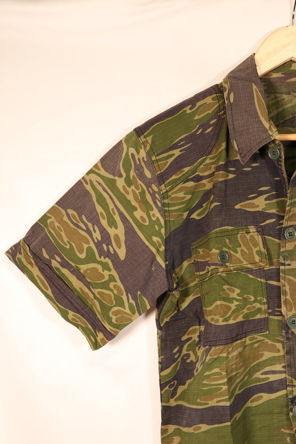 1970s—Authentic Fabric—Postwar Manufacture—VNMC 5th Model South Vietnamese Marine Corps Tiger Stripe Shirt—Used