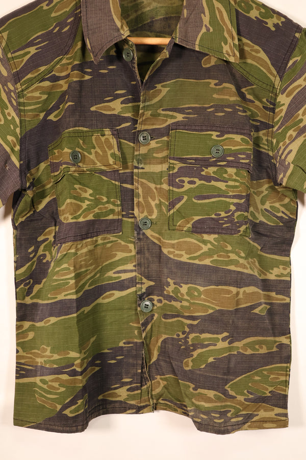 1970s—Authentic Fabric—Postwar Manufacture—VNMC 5th Model South Vietnamese Marine Corps Tiger Stripe Shirt—Used