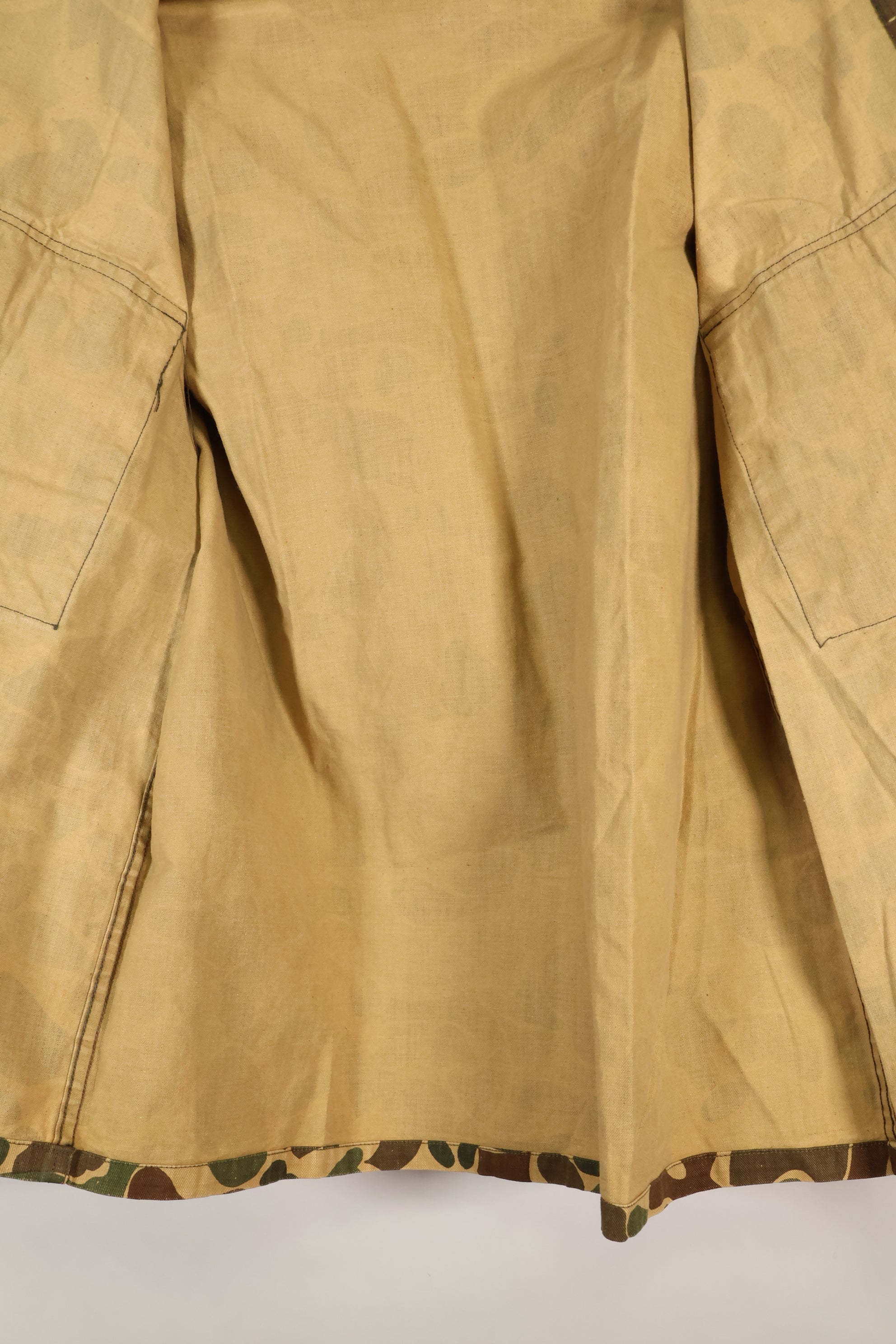 1970's manufactured in Okinawa, Japan, Beogum camouflage duck hunter hunting shirt, used.