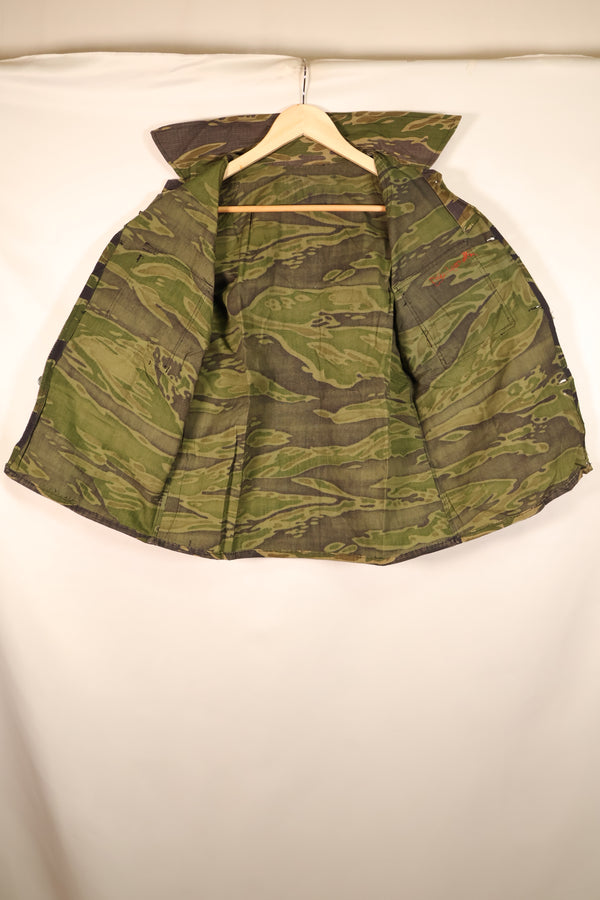 1970s—Authentic Fabric—Postwar Manufacture—VNMC 5th Model South Vietnamese Marine Corps Tiger Stripe Shirt—Used